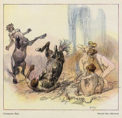 Parade nuptiale des centaures - Heinrich Kley